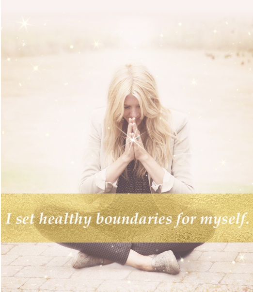 I set healthy boundaries for myself.